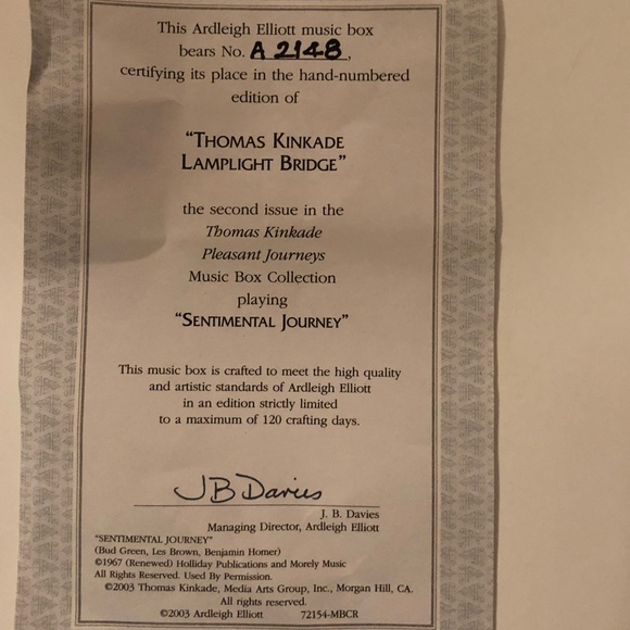 Thomas Kinkade wooden music box - Picture 6 of 7